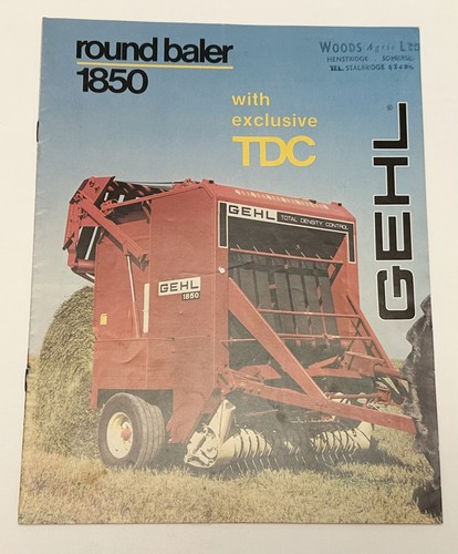 Gehl 1850 round baler brochure - gehl,