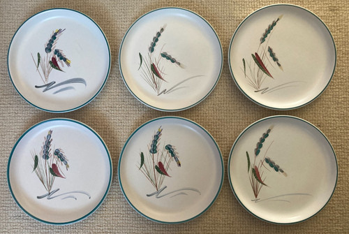 Vintage denby green wheat - wheat, set
