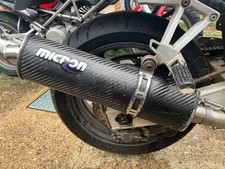 MICRON CARBON FIBRE Oval Slip-On Silencer. Yamaha FZS600 Fazer. CBR YZF ZXR GSX