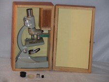 Regent Microscope 50 x 100 x 300 In Original Wooden Box As Seen