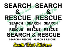 Search and Rescue Sticker Stickers Lowland Coastguard x8 Kit Pack