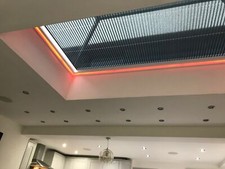 PLEATED ROOF THERMAL BLINDS CONSERVATORY, LANTERN, ORANGERY  - PLAIN BLACK