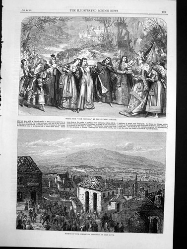 Antique old print princess - antique,
