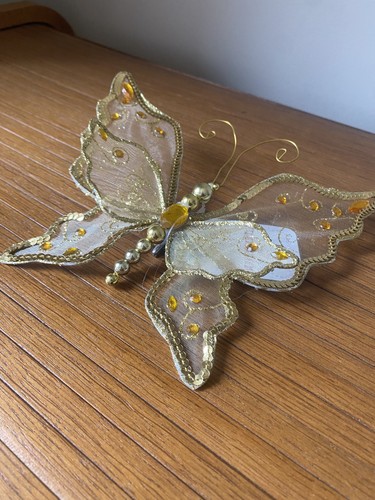 Large gold glitter - glitter, butterfly