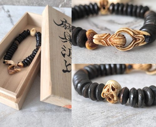 Shunga netsuke skull bracelet - skull,