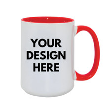 15oz Large Custom Printed Colour Mug • Cup Gift Text Photo Image & Logo Mugs