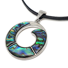 Abalone Necklace Large Round