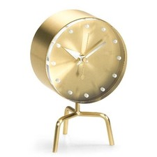 George Nelson Vitra Tripod Clock brass H165mm desk clock Shelf Clocks