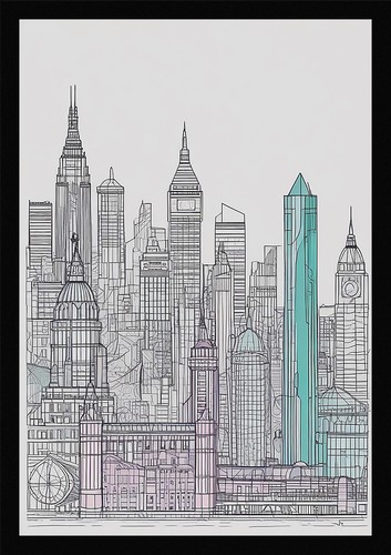London city refined framed - london,