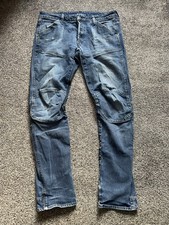 Mens G-Star Jeans, Size 34 X 32, Blue, Slim Fit, Denim, Stretch, Button, (xxx)