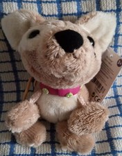 Mini Plush Toy Chihuahua . 10cm  ideal For Bag Charm  or Keyring. Mini Dowgs New