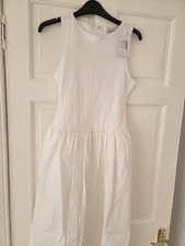 White Long Cotton Dress Size 6