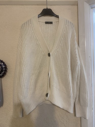 Cream chunky knit cardigan - cream,