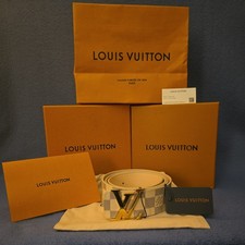 Louis Vuitton White Azur Belt