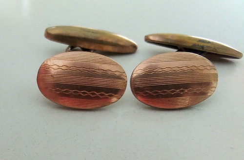 Antique cufflinks rose - cufflinks,