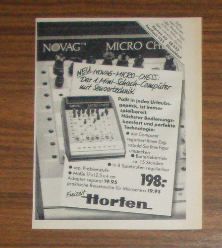 Rare advertising novag - novag, micro