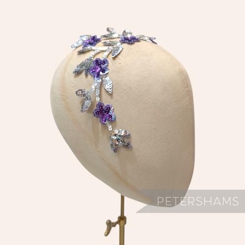Sequin flower leaf crown - leaf,
