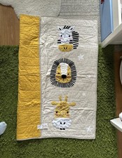 Kabode Handmade Safari Wildlife Organic Quilt Blanket Cot Bed Size 120 100