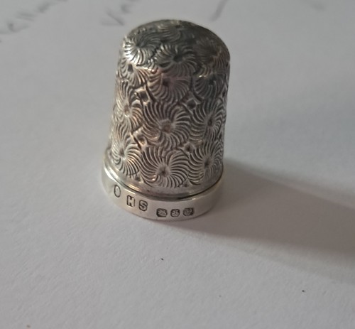 Antique solid silver - silver, thimble