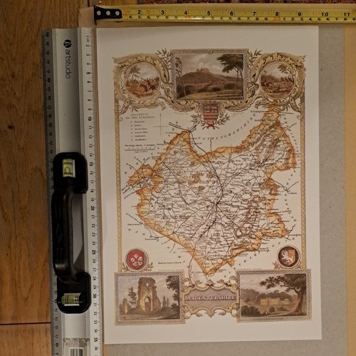 Vintage county map - map, of
