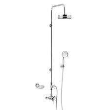 Heritage Somersby Exposed Shower with Deluxe Fixed Riser Kit & Diverter Chrome