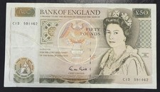 Old fifty pound note - old,