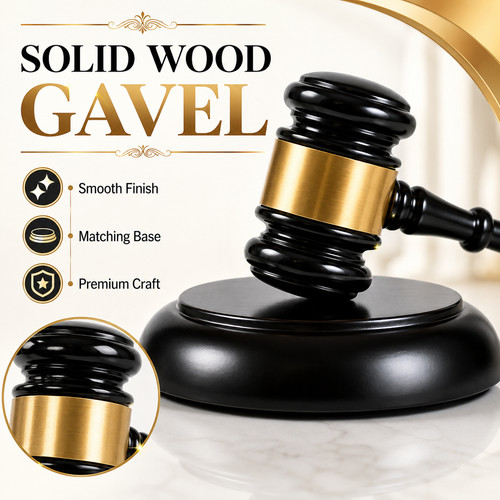 Black wooden judge - wooden,
