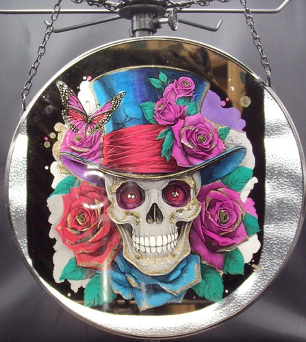 Etched and coloured image - , on