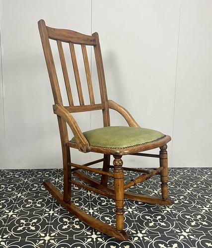 Victorian oak rocking chair - oak,