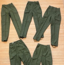 5 x Vintage Army Cargo Trousers - High Waist Swedish - WHOLESALE JOB LOT - G1