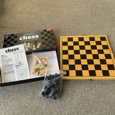 Wooden chess set folding - chess,