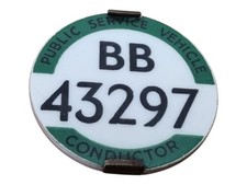 Vintage PSV Conductor Badge BB