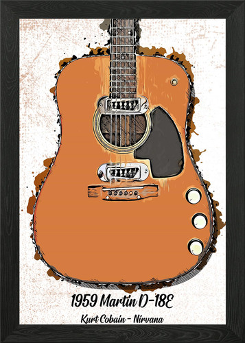 1959 martin d18e - framed, wall