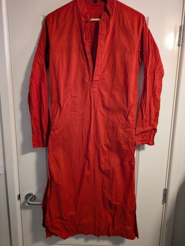 Vintage red cotton kurta tunic - vintage,