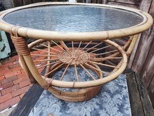 Vintage Wicker and Glass