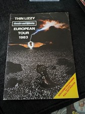 THIN LIZZY THUNDER AND LIGHTNING EUROPEAN TOUR 1983 Programme & Poster