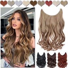 Hidden Secret Real Natural Invisible Wire in Hair Extensions One Piece & Ring UK