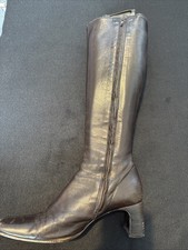 Gabor Brown Leather Zip Boot