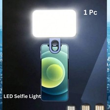 LED Selfie Light, Portable Clip-On Fill Light with 3 Lighting Modes