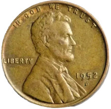 1952 D Lincoln Cent Good -