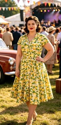 Retro 1940s 1950s style - 1940s, lemon