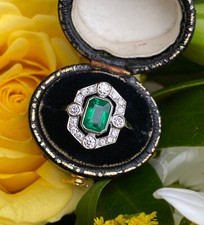 Art Deco Emerald and Diamond