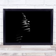 Gendis Zebra Light Blinds Stripes Lines Dark Woman Person Wall Art Print