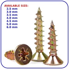 WOOD SCREWS 2.5mm - 6mm