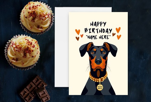 Personalised doberman birthday - personalised,