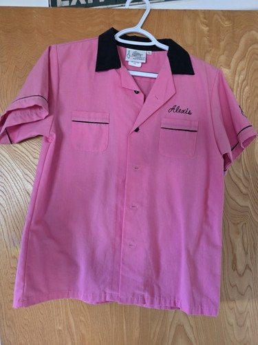 Youth large pink bowling shirt - pink,