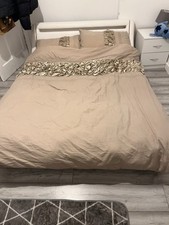 White Double Bed Frame Hardly Used (Free Mattress) 