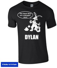 Bob Dylan/Magic Roundabout parody T-shirt Hippy funny joke retro music TV Unisex