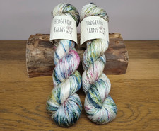 HEDGEROW YARNS x 2 matching skeins 'Ianthe' Bluefaced Leicester Wool / Silk