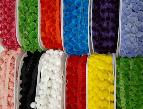 Luxury pom fringe 18mm - pom,